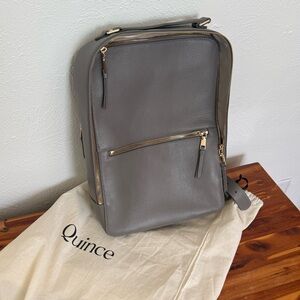 Quince Italian Leather laptop Backpack